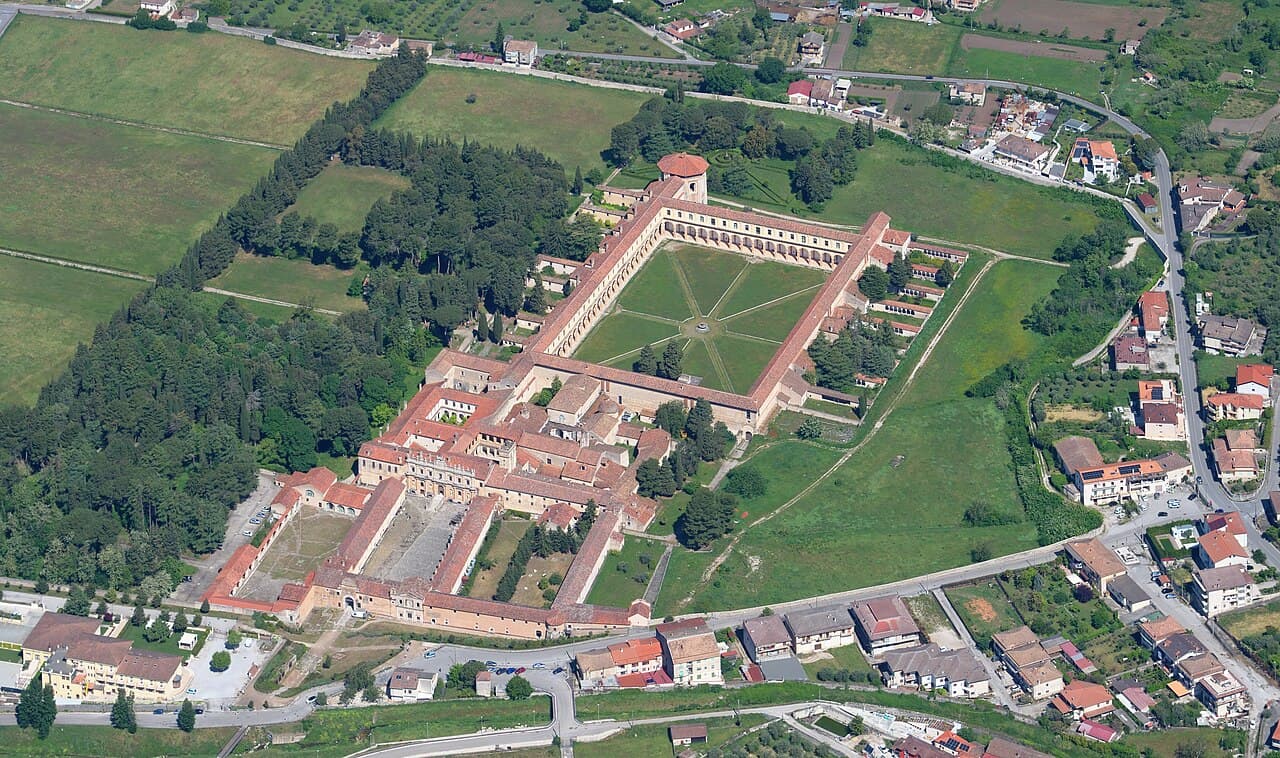 Veduta aerea della Certosa di Padula