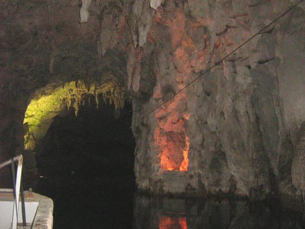 Underground river inside Pertosa-Auletta Caves