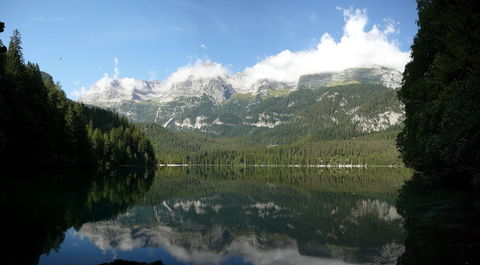 Il Lago di Tovel circondato dai boschi